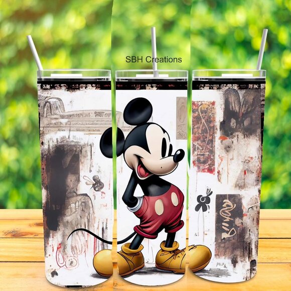 20oz Mickey Mouse theme insulated Tumbler with sliding lid and straw - Picture 1 of 2